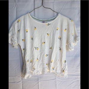 white crop tee